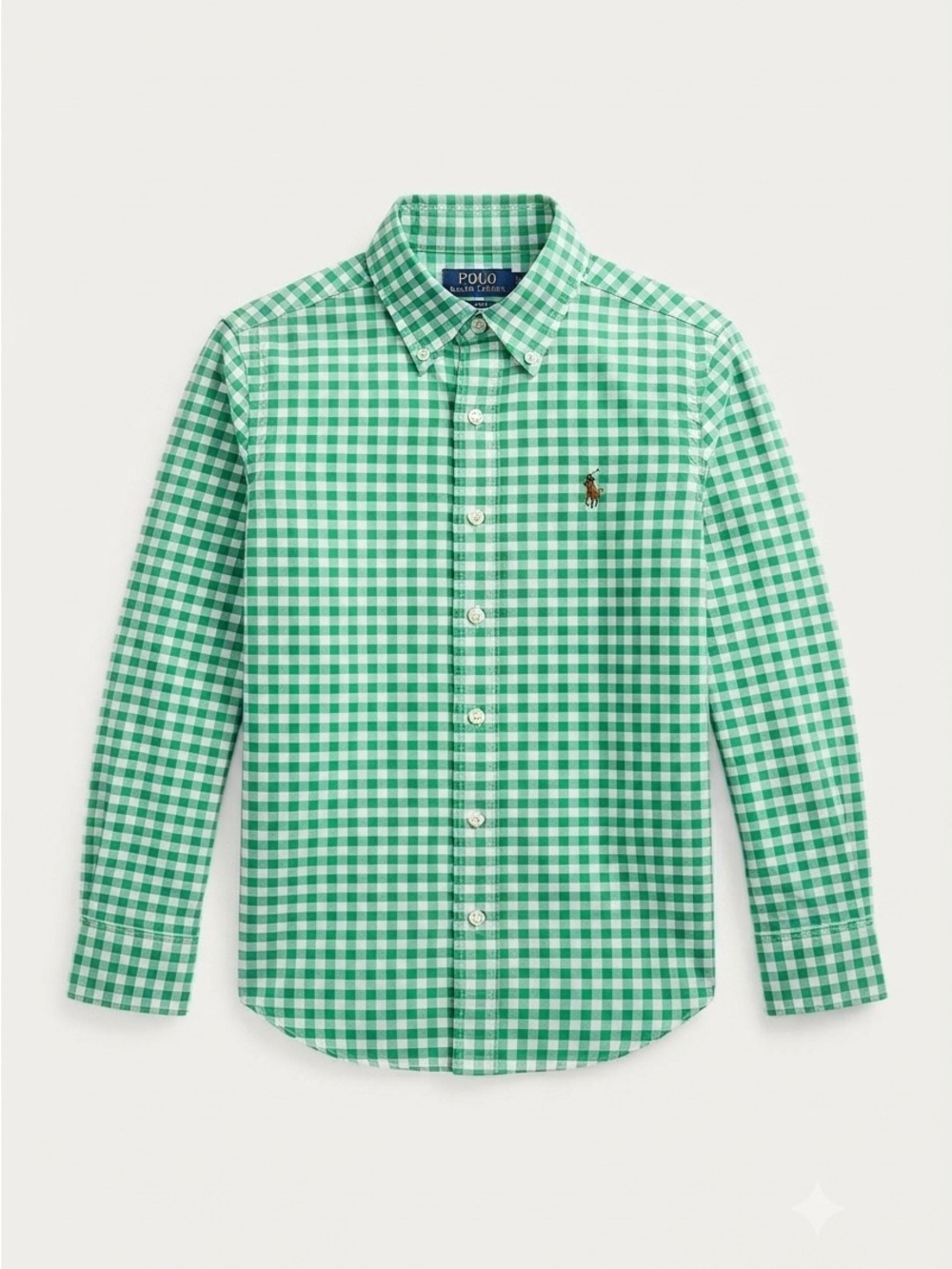 Ralph Lauren Polo Green Checkered Button-Up Shirt